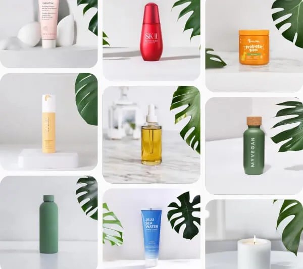 AI product images with similar backgrounds