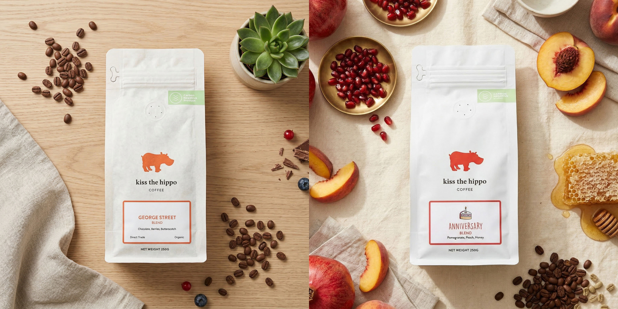 Flat lay product photo on wooden table