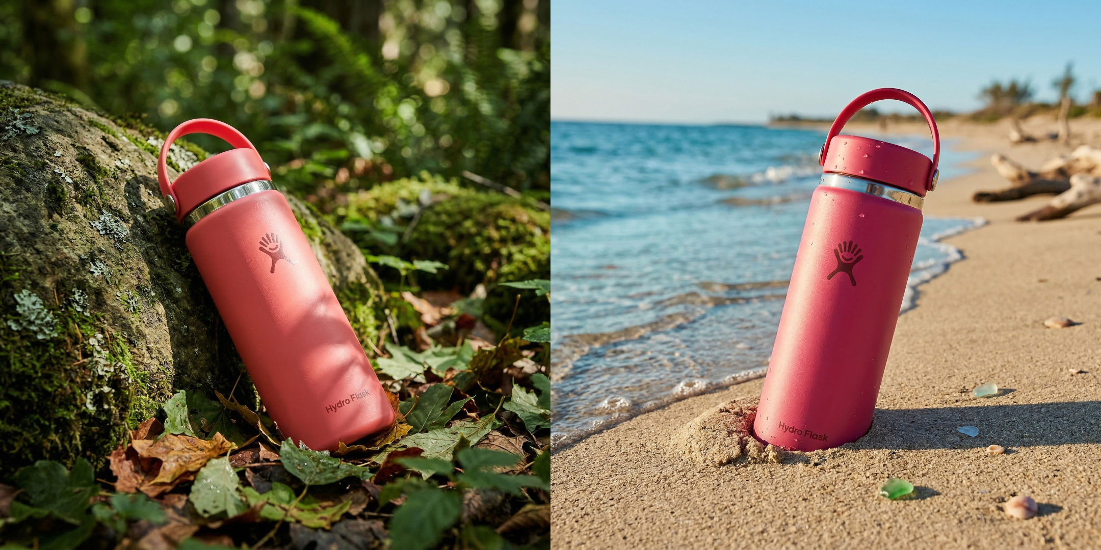 Product photo in a forest setting